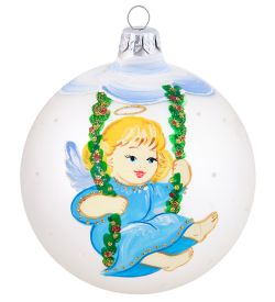 Элита НФШ-1475/2 Ел.украшение Шар «Ангел на качелях» 100 мм