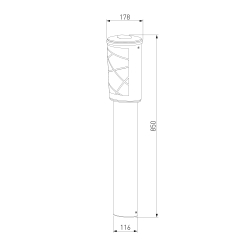 Ландшафтный светильник на столбе Premier F черный IP44 GL 1017F