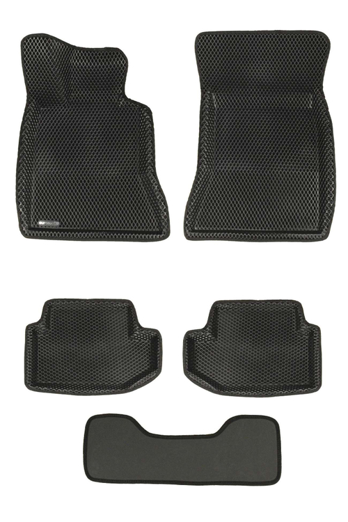 Коврики салона для BMW 5 (F10) (2014-2016) Euromat 3D EVA черные Арт EM3DEVA-001218