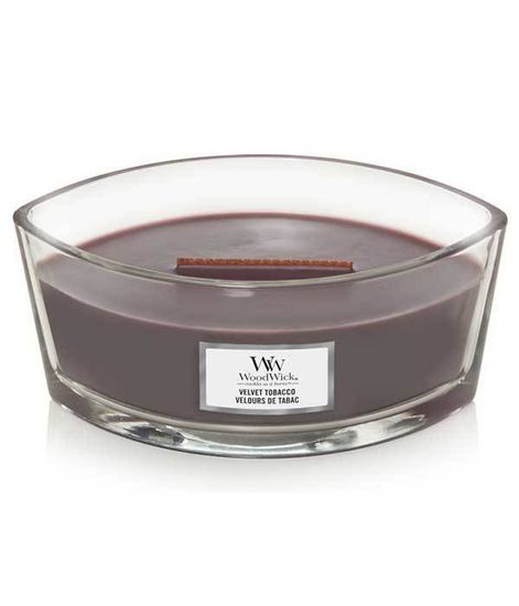 Бархатистый табак, ароматическая свеча эллипс, WoodWick