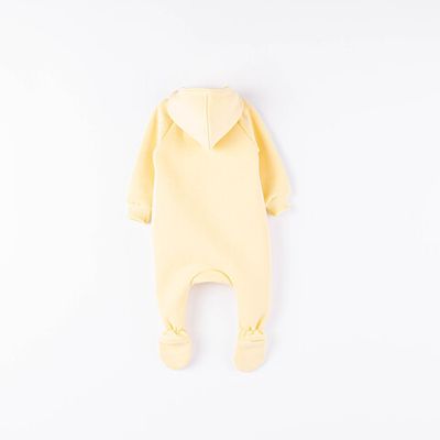 Warm hooded jumpsuit 0-3 months - Daffodil