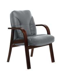 Кресло для посетителей Tango D серая кожа