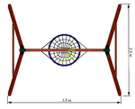 Качельный модуль "Гнездо-паутинка"