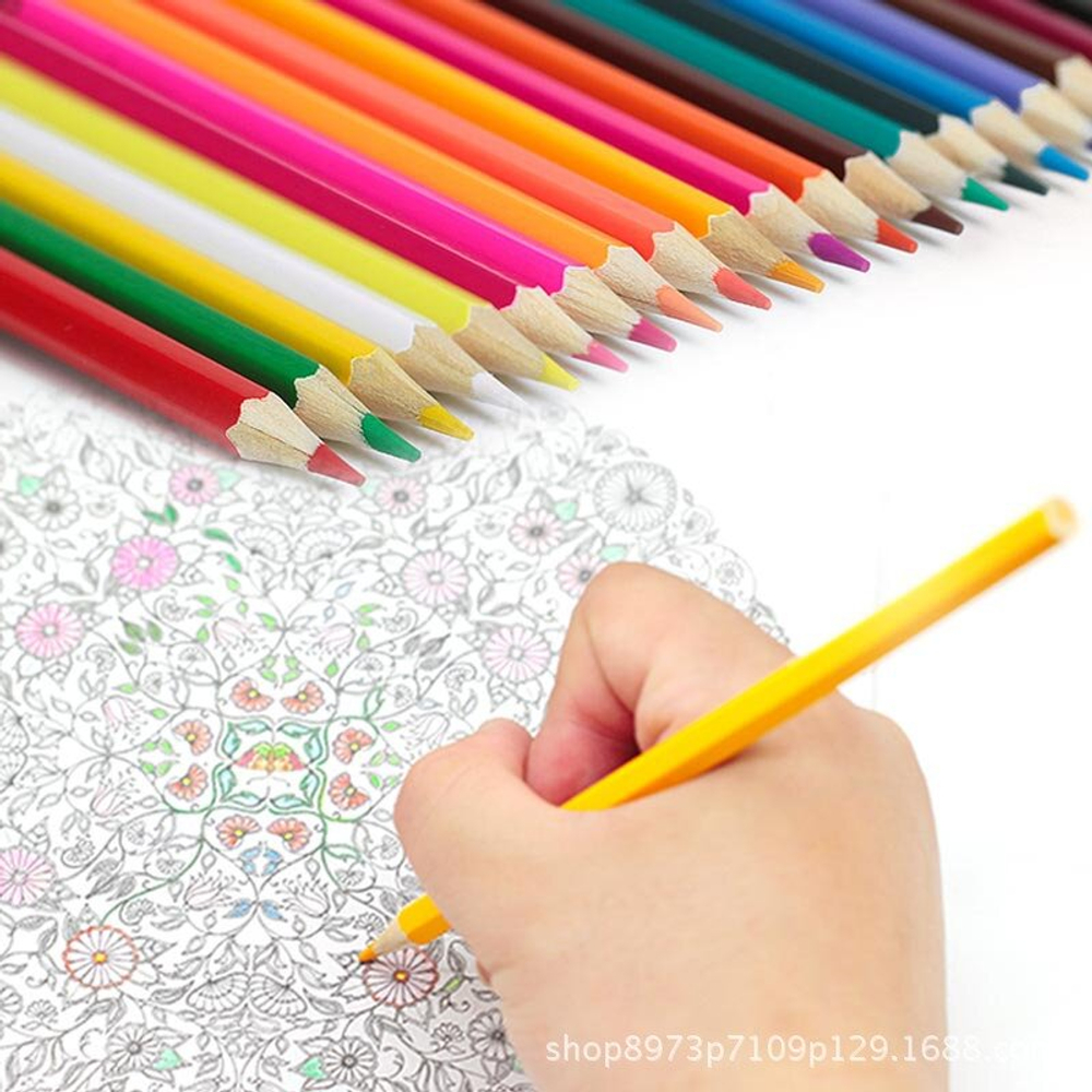 Карандаши цветные для рисования в наборе 24 штук, в тубе