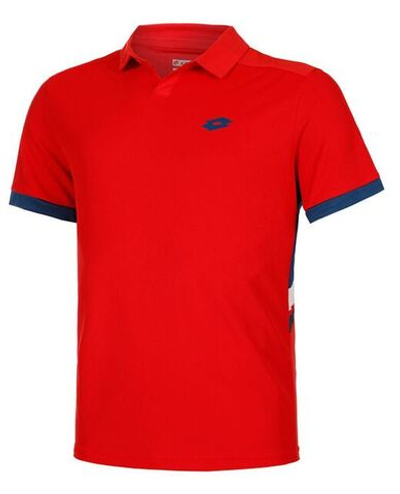 Мужское теннисное поло Lotto Squadra III Polo - flame red