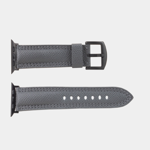 Ремешок для Apple Watch Ultra 49mm из кожи сафьяно, серого цвета