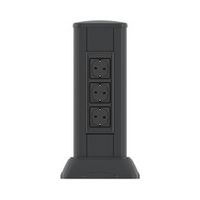 Миниколонна алюминиевая, 0.35м, цвет чёрный