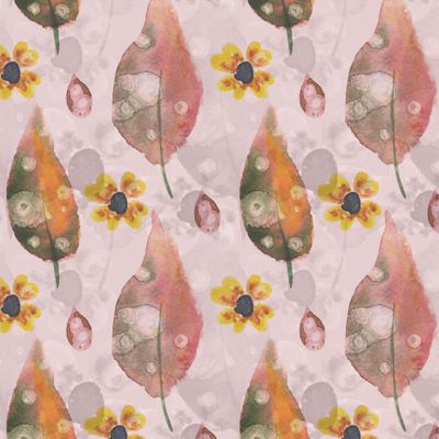 Акварельные листья на бледном фоне