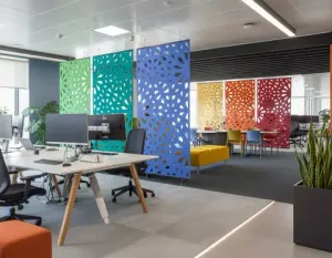 Подвесные акустические перегородки