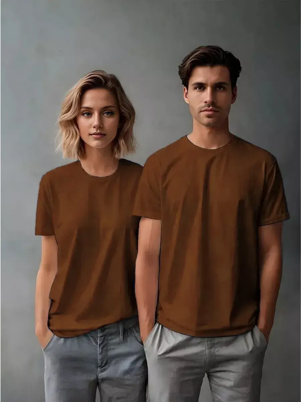 Футболка однотонная базовая хлопок унисекс Баракаттекс