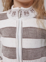 Кардиган вязаный на молнии для девочки