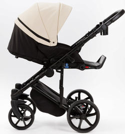 Детская коляска Adamex Locco Light Deluxe 2 в 1 LL-SA08 (КРЕМОВАЯ КОЖА)