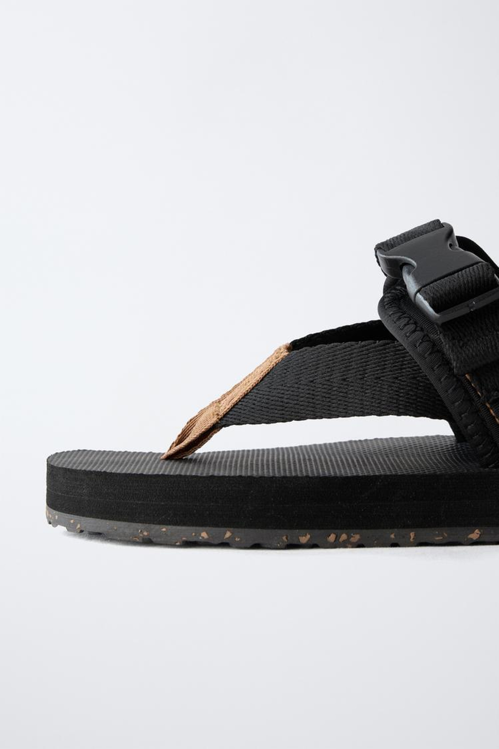 ZARA САНДАЛИИ В СПОРТИВНОМ СТИЛЕ, ЧЕРНЫЙ