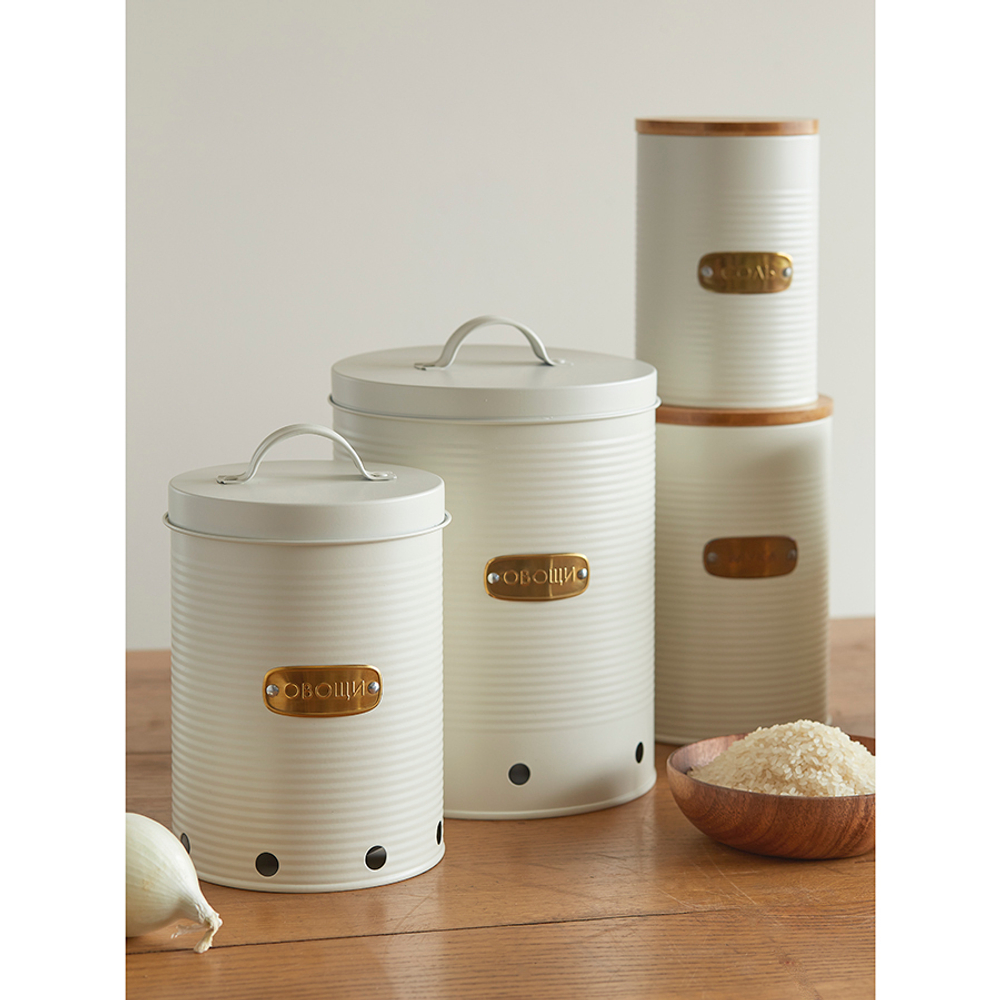 Банка для хранения овощей irmel, 2,5 л, молочная