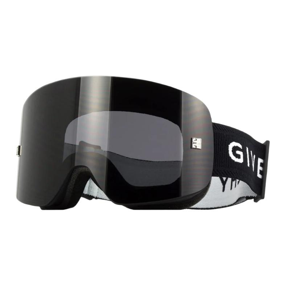 Givenchy Logo Ski Goggle In Matte Black & Smoke