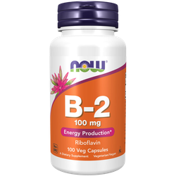 Now Foods B-2 Riboflavin 100 mg 100 veg capsules, Витамин B2 ( Рибофлавин )