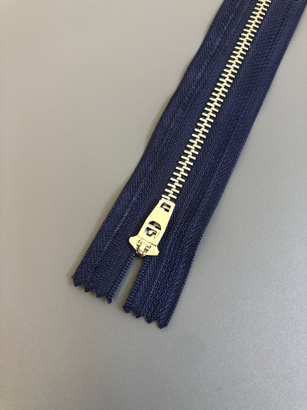 Молния метал, 20см №4 не разъем джинс синий/Ni