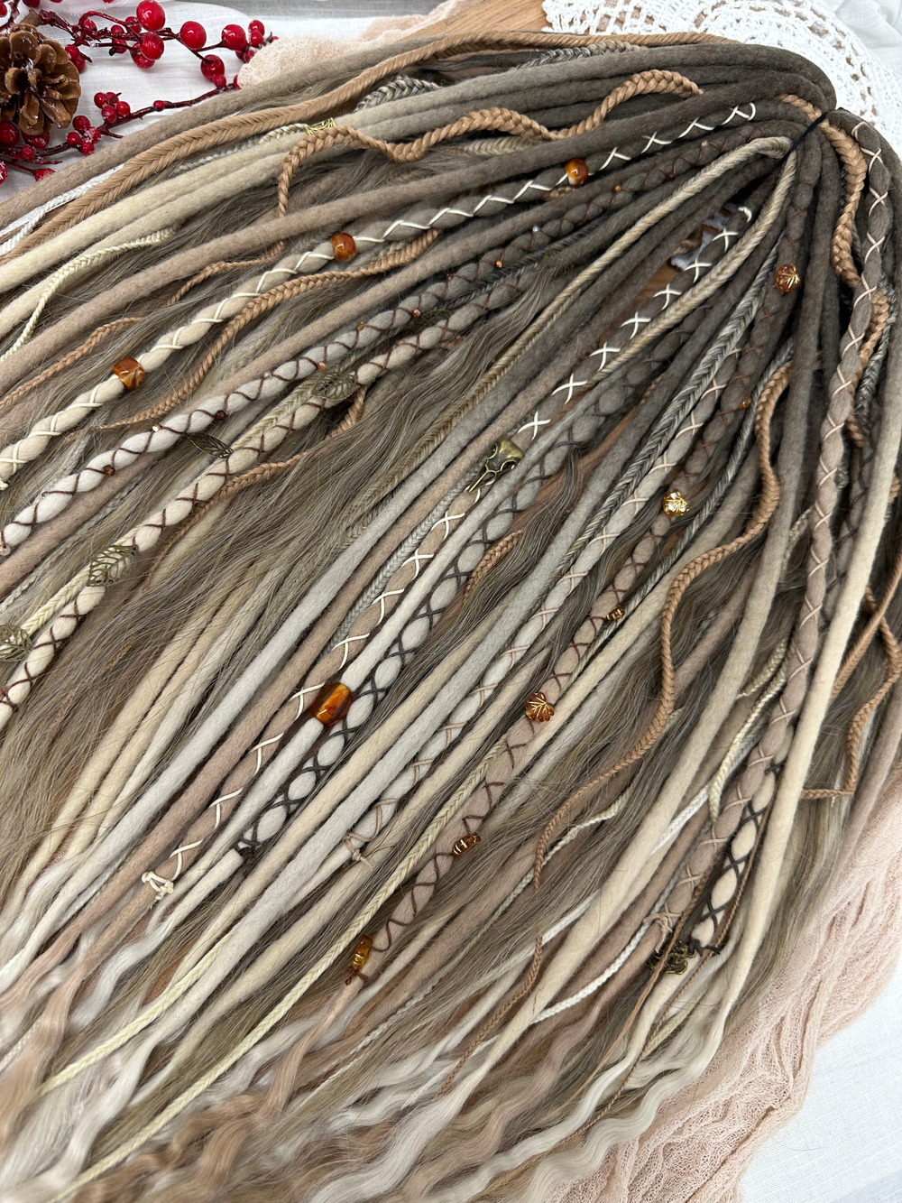 Многофактурный комплект с кончиками из козы