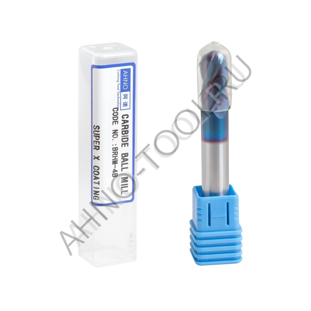 Фреза твердосплавная сферическая  6мм (L=50, l=12, хв=6) Z4 35° по закаленной стали BRHM-4B-R3.0 HRC