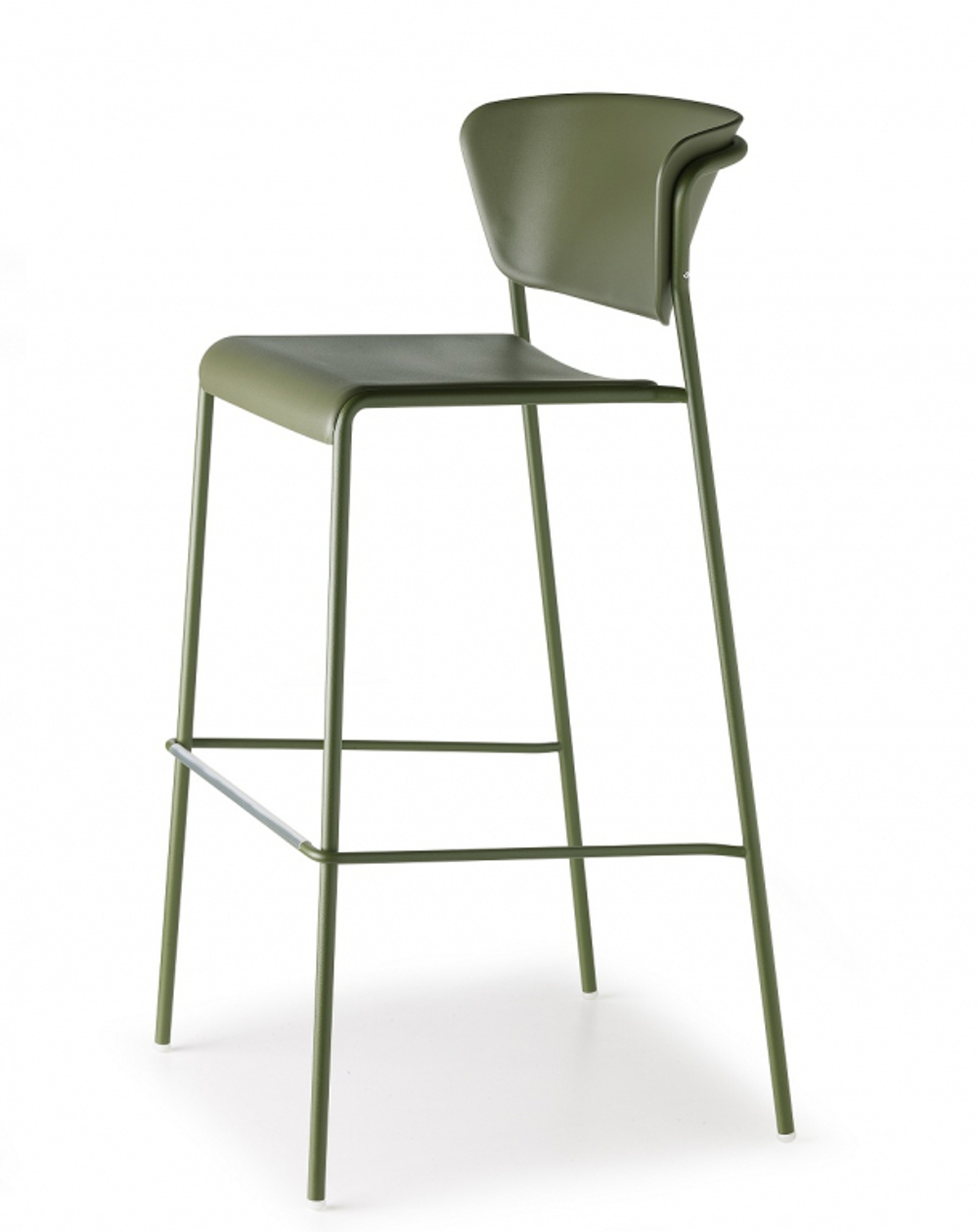 Стул пластиковый барный Scab Design Lisa Technopolymer Go Green, оливковый