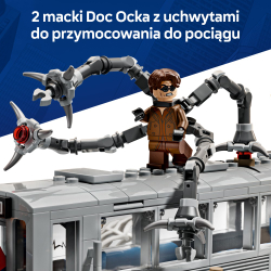 Конструктор LEGO Marvel 1973 76321 Человек-паук против Доктора Осьминога сцена в метро — фото 8