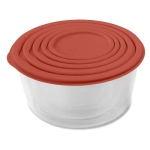 Набор контейнеров круглых низких многофункциональных 5шт С264 (комплект 12 шт)