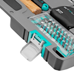 Набор инструментов, 1/2", 1/4", CrV, пластиковый кейс 98 предметов Stels