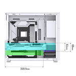 Корпус JONSBO D41 STD SC, 8" Color LCD, mini-ITX, micro-ATX, ATX, белый (без БП)