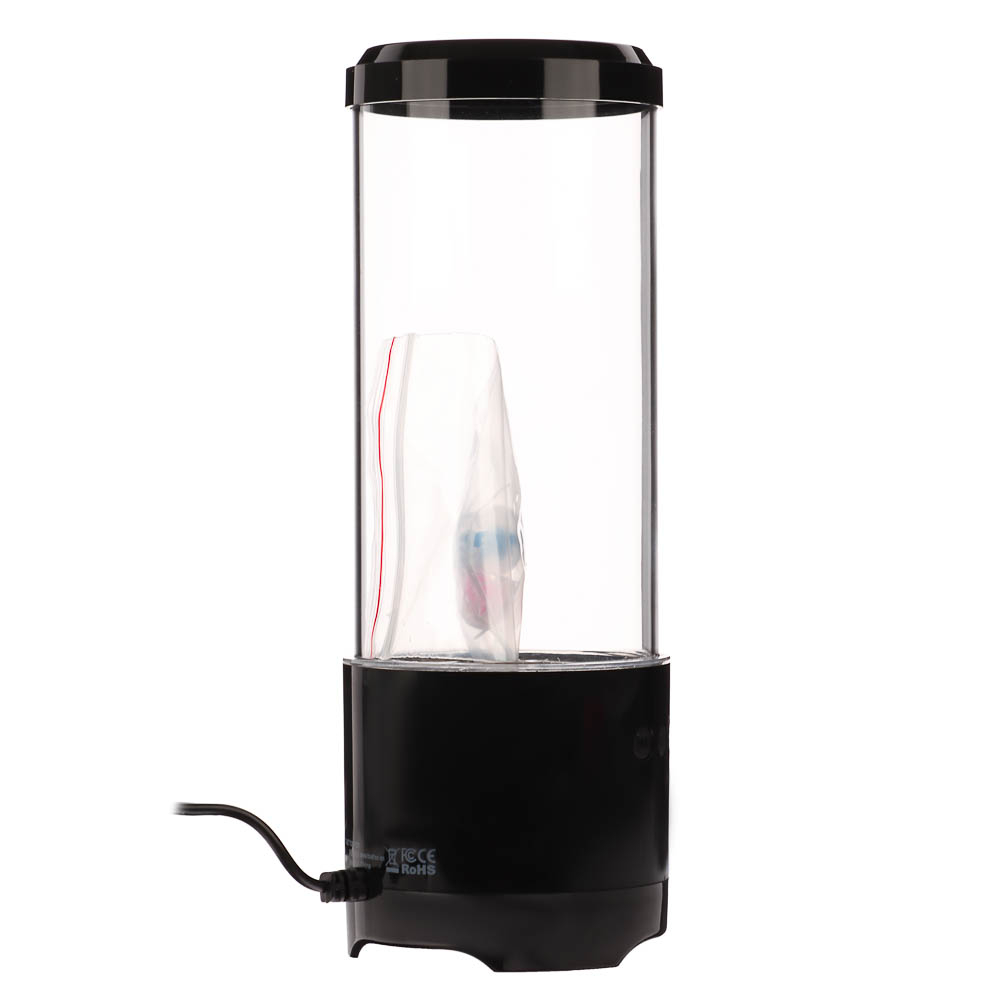 Светильник-ночник BY Медузы, 0.6W, USB, D10x28 см, 8 режимов, пластик, черный