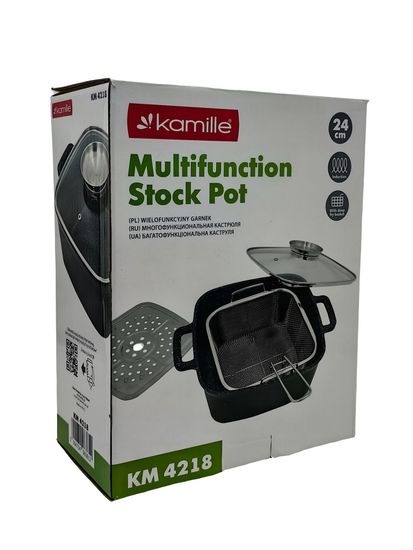 Кастрюля многофункциональная 3 в 1 Kamille KM 4218 с корзиной для фритюра