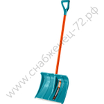 GRINDA FIBER-500, ширина 500 мм, пластик, с алюминиевой планкой, особопрочный легк. черенок из фибергласса, V-ручка, снеговая лопата, PROLine (39940)