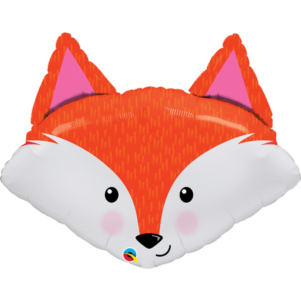 Шар Фольгированный Лисичка голова (Оранжевый)