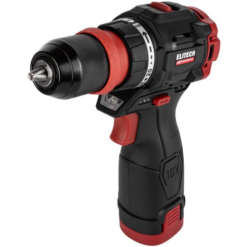 Дрель аккумуляторная ELITECH CD 16UL2 (E2201.078.02)+насадки