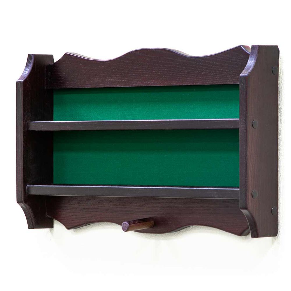 Полка для шаров навесная из массива ясеня (цвет махагон)