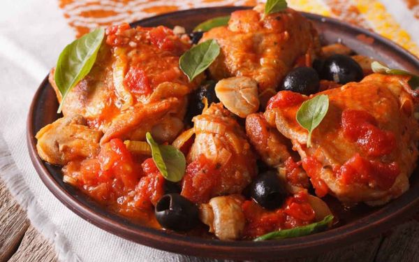 Перепелки с salsa Тоскана