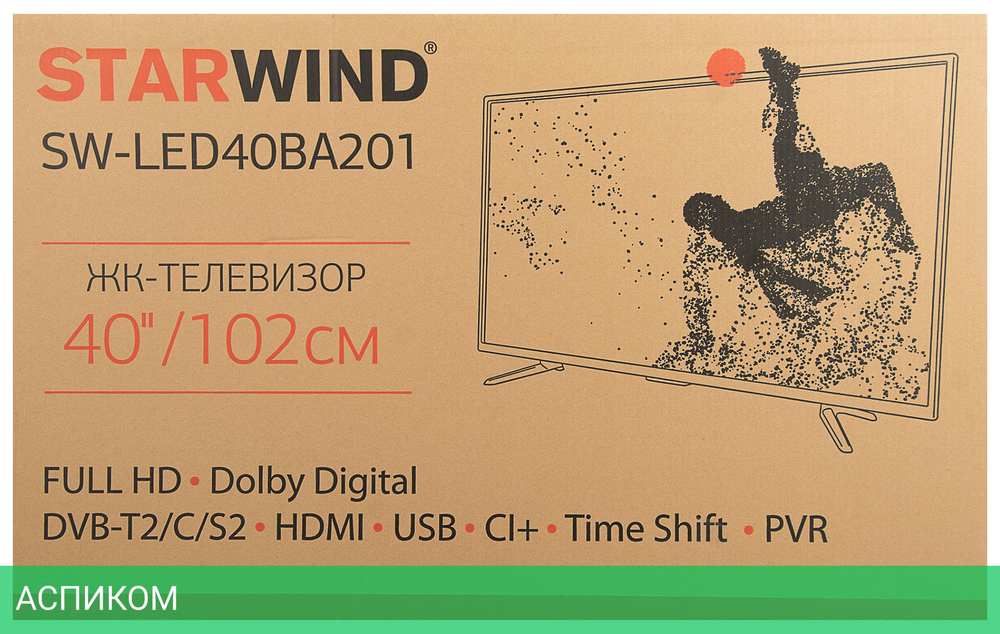 Телевизор LED Starwind 40" SW-LED40BA201