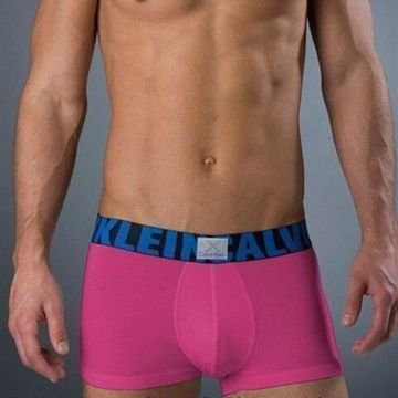 Мужские трусы боксеры модал Calvin Klein X Word Trunk Pink Blue