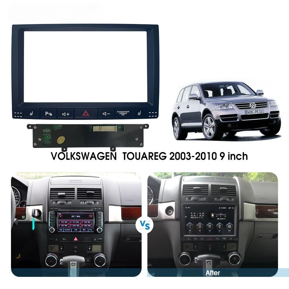 установочный комплект Volkswagen Touareg 2002-2010, рамка + проводка KB-SF-9306
