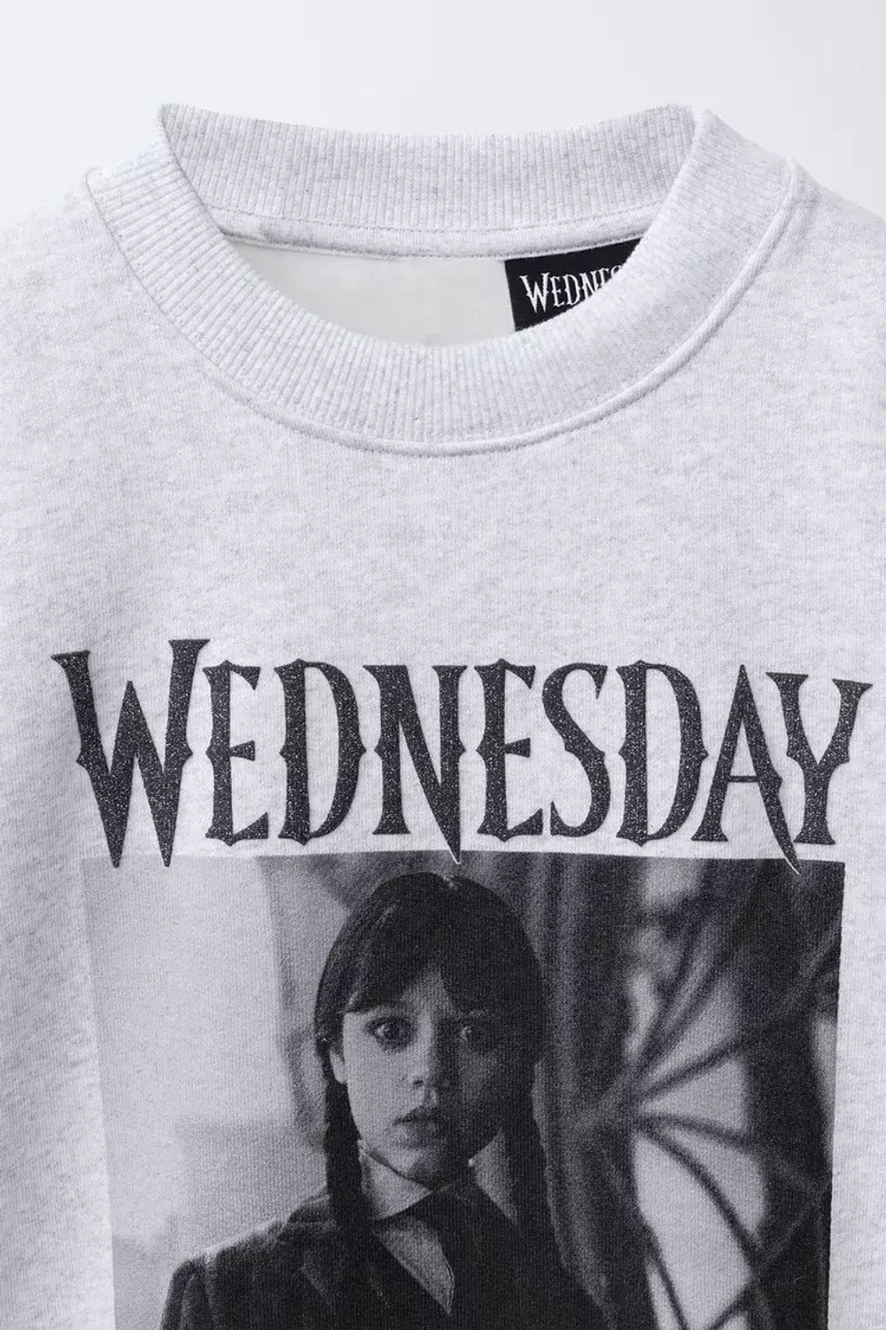 ZARA ФЛИСОВОЕ ПЛАТЬЕ WEDNESDAY ©, СЕРЫЙ МЕЛАНЖ