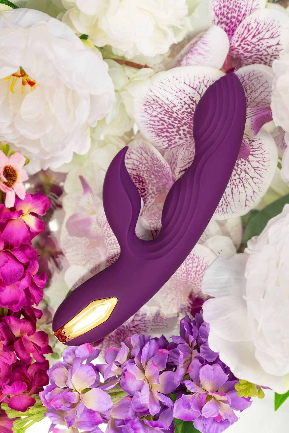 Фиолетовый вибратор-кролик Octar - 24,5 см. (Цвет: фиолетовый)