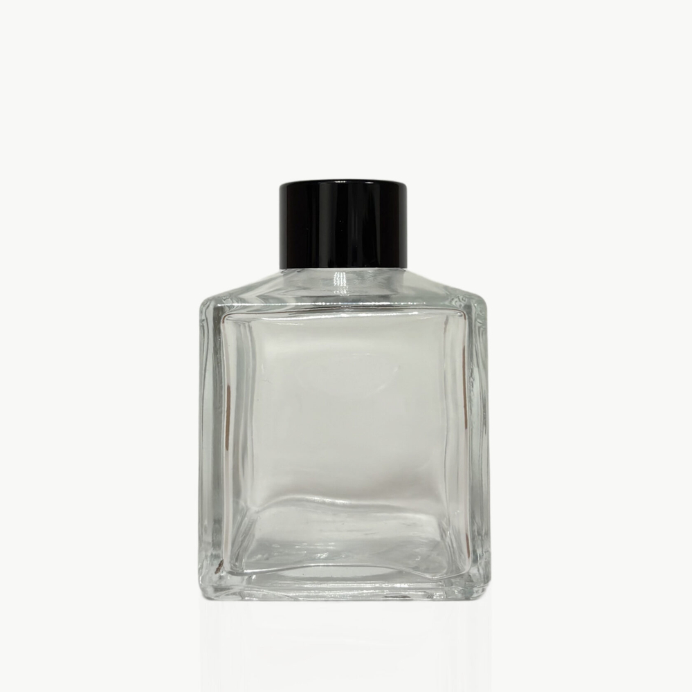 Комплект: Флакон для диффузора 100 (120) мл прозрачный куб + крышка и заглушка