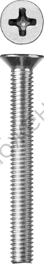 ЗУБР DIN 965, M6 x 55 мм, кл. пр. 4.8, винт с потайной головкой, цинк, 5 кг (303110-06-055)