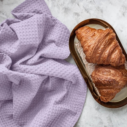 Вафельное полотно лаванда