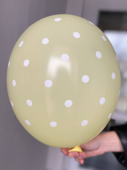 Воздушный шар с рисунком Горох цвет в ассортименте 35см ПАЛИТРА №4340