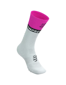 Носки Mid Compression White/Safe Yellow/Neo Pink)
