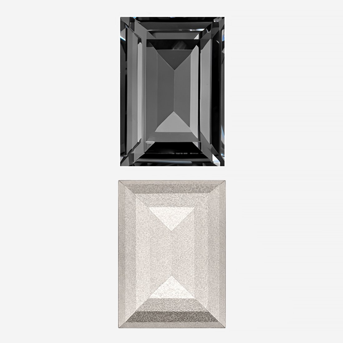 Кристалл Прямоугольник (Step Cut Fancy Stone), оттенок "Серый"/"Gray", 18*13мм