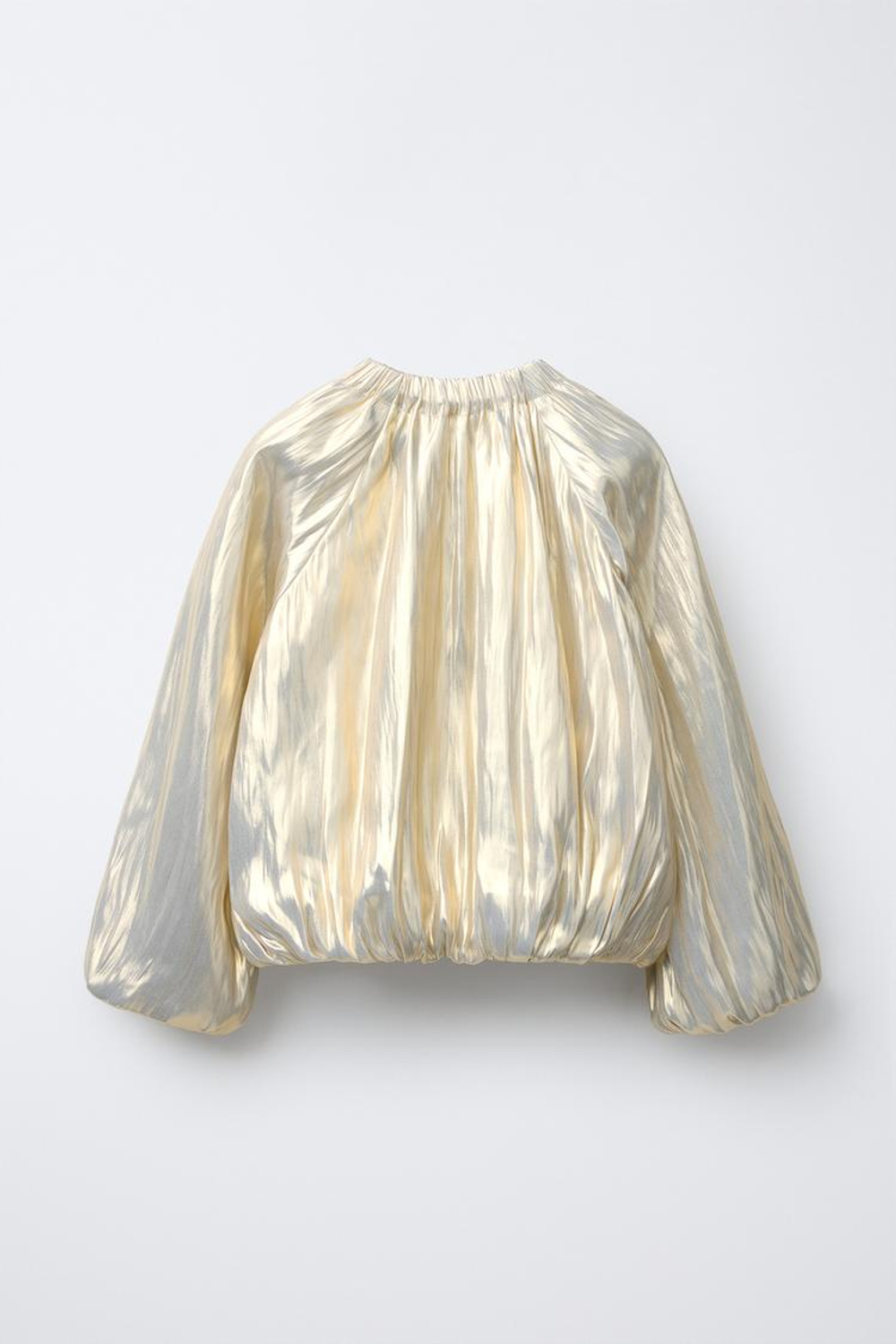 ZARA БОМБЕР С КРУГЛЫМ ВЫРЕЗОМ, ЗОЛОТОЙ