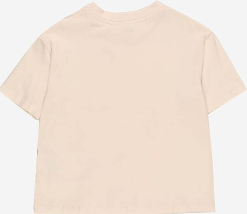 Футболка GUESS Розово-бежевый/Термопринт: розовый треугольник-логотип Девочка