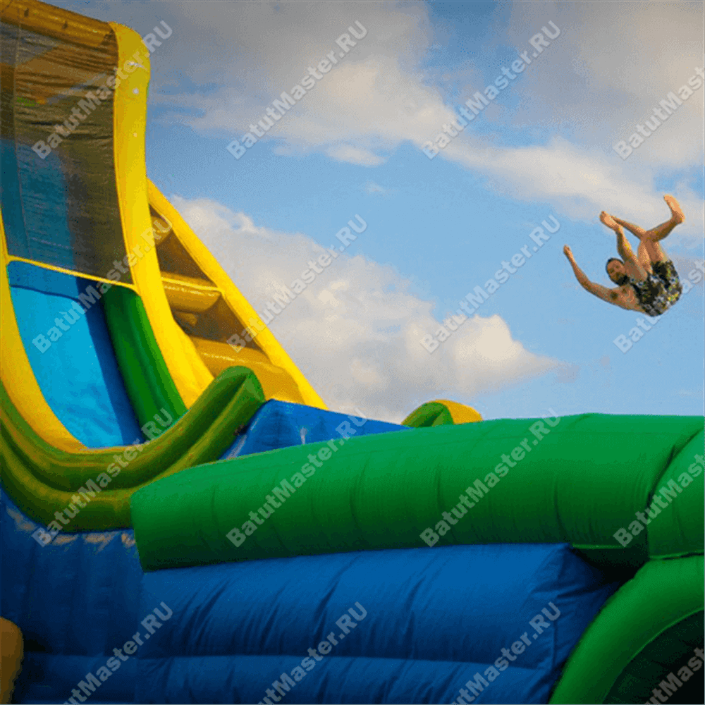 Надувная водная горка «Большой трамплин» 15*8*9 м