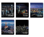 Тетрадь А5 48л. клетка "Ночные города", 5 видов (Альт)